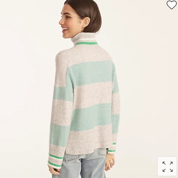 J. Crew Stripped Turtleneck Sweater In Super Soft Yarn - Picture 5 of 13